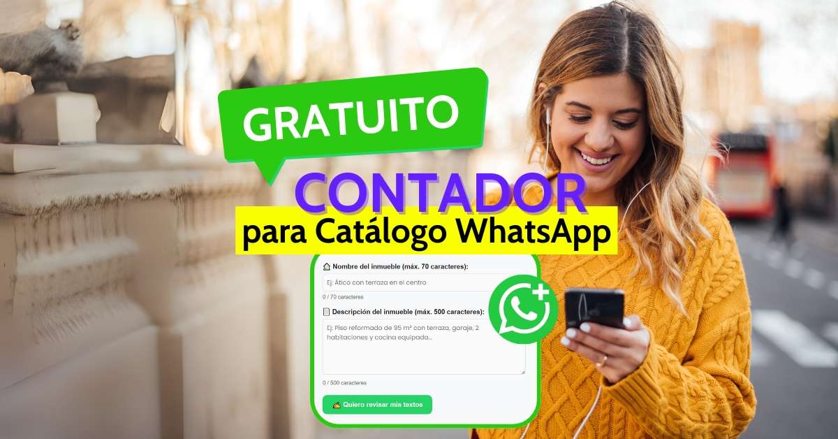 contador para whatsapp, contador whatsapp business, comunicanarias, catálogo inmobiliario